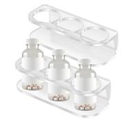 Ensemble de Porte-Flacon - 2 Pièces Organisateur de Rangement Acrylique, Tubes D'insuline Médicament Muraux Transparents, Support D'étagère Frigo Compact | Conteneur de Voyage Portable Pour Homme