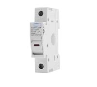 Ensemble de porte-fusible DC 10 * 38mm, protection solaire photovoltaïque haute tension 1100V TOPV-30, base de protection du système photovoltaïque avec voyant lumineux(20A,1P With LED)