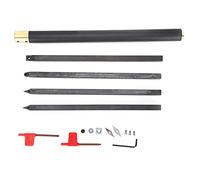 Ensemble de porte-outils pour tour à bois |45 Acier et alliage d'aluminium avec finition anodisée |Outils de profilage/rainurage/dressage |Comprend 3 supports, 4 inserts de