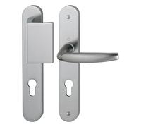 Ensemble de porte palière plaque étroite aileron Atlanta HOPPE 554/3346/1530 Inox F9 - Clé i - ent.8/92 56/70 - 2838421