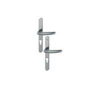 Ensemble de porte plaque étroite Atlanta HOPPE - aspect inox F9 - clé i - 1530/300LMSGL - entr.70 - ép.48/57 - 3303816