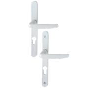 Ensemble de porte plaque étroite Atlanta HOPPE - blanc 9016 - clé i - 1530/300LMSGL - entr.70 - ép.68/77 - 3303293