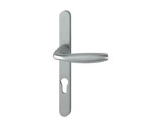 Ensemble de porte plaque étroite New york Clé i aspect inox F9 HOPPE - 099KH/300LMSGL/1810 - 195mm - entr.7/70 C.7 - 48/57 - 3672363
