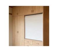 Ensemble de porte pliante d'accordéon, Kit de porte tambour rétractable avec poignée à rails, ABS, plusieurs tailles, for le rangement(24x20in/61x50cm)