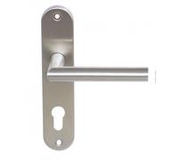 Ensemble de porte Pomerol sur petites plaques 165 mm - inox 304 brossé - clé I EUROWALE