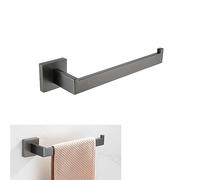 Ensemble de Porte-Serviettes en Bronze à Canon Kit d’Accessoires de Salle de Bain Mural avec Anneau à Serviette Porte-Papier Toilette Crochet à Peignoir Finition Grise Quincaillerie pour la