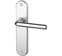 Poignée de porte intérieur - Courchevel - sur plaque - entraxe 165 mm - alu