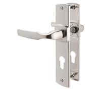 Ensemble de porte sur plaque Artis BEZAULT Entraxe 195mm - Inox brossé - Clé i - 864707