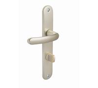 Vachette Set de poignée sur petite plaque – Condamnation WC/SDB, entraxe 165 mm, aluminium