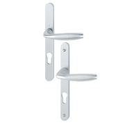 Hoppe Ensemble sur plaque New York Clé I entraxe 70 mm carré 7 mm Argent 3293355