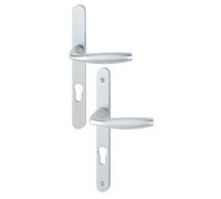 Ensemble de porte sur plaque étroite New-York 1810RH/300LMSGL/1810 HOPPE Argent PZ70 - 3293355