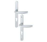 Ensemble de porte sur plaque étroite New-York 1810RH/300LMSGL/1810 HOPPE Argent PZ92 - 3423050