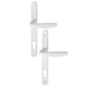 Ensemble de porte sur plaque étroite New-York 1810RH/300LMSGL/1810 HOPPE Blanc pur PZ92 - 3293363