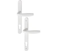 Hoppe Ensemble de porte sur plaque étroite New-York 1810RH/300LMSGL/1810 Blanc pur PZ92