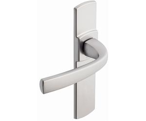 Ensemble de porte sur plaque Muze BEZAULT - Entraxe 165mm - Chrome velours - Bec de cane - 4075/6390