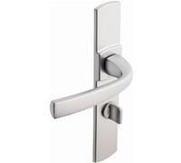 Ensemble de porte sur plaque Muze BEZAULT - Entraxe 165mm - Chrome velours - Bec de cane WC - 4075/6390 Noir G