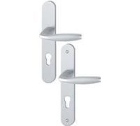 Ensemble de porte sur plaque New york Clé i PZ anodisé argent F1 HOPPE - 1810/300M - entr.195mm - 3281936 Noir G