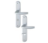 Ensemble de porte sur plaque New york - entr.165mm - WC - aspect inox F9 - 1810/318KN - 3398456