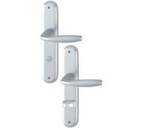 Poignées sur plaques condamnation - aspect inox - EA 165 mm - New York HOPPE