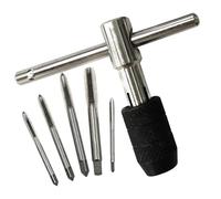 Ensemble de porte-tarauds avec poignée en T, kit d'outils de taraudage métrique, taraud manuel en T, clé à cliquet, kit de tarauds à main, outils de taraudage