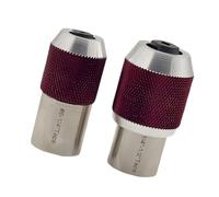 Ensemble de porte-tarauds compact Rouge | Douilles métalliques réglables, aide à l'enfilage à la main, 2 pièces pour # 6-1/4/1/1/4-1/2 pouces