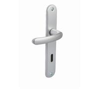 Vachette – Ensemble de porte 73268 – Entraxe 165 mm – Argent – Aluminium