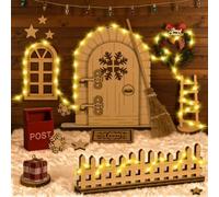 Ensemble de Portes pour Lutins de Noël, 24 Pièces, Décorations de Noël Lumineuses, Convient comme Cadeau de Noël pour Les Enfants, Les Adolescents et Les Adultes
