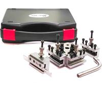 Ensemble de poteaux à changement rapide T37 + 2 supports - Myford et tour - Hauteur du centre : 90-115 mm