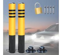 Ensemble de poteaux de barrière de sécurité très résistants, boulons vers le bas et réfléchissants de nuit pour une meilleure visibilité et protection dans les parkings et les allées