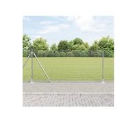 Ensemble de poteaux de clôture 2 poteaux Acier galvanisé 10 m x 1 m 3352283