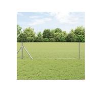 Vidaxl Ensemble De Poteaux De Clôture Set De 2 Acier Galvanisé 10 X 0,5 M