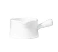 Ensemble de pots à lait en céramique 165 ml et 250 ml, pots à crème avec poignée (4 couleurs), jolis pichets à sauce for café, confiture, sirop(Wit,165ml)