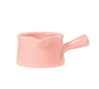 Ensemble de pots à lait en céramique 165 ml et 250 ml, pots à crème avec poignée (4 couleurs), jolis pichets à sauce for café, confiture, sirop(Light pink,165ml)
