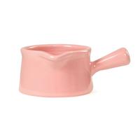 Ensemble de pots à lait en céramique 165 ml et 250 ml, pots à crème avec poignée (4 couleurs), jolis pichets à sauce for café, confiture, sirop(Light pink,250ml)