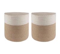 Ensemble de Pots à Plantes 2 pc 100 % jute Tossa Jute cylindriques vidaXL vidaXL