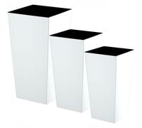 Ensemble de pots de fleurs lisses KADAX, pot de fleurs en plastique, 25+30+35...