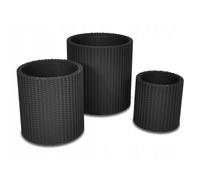ENSEMBLE DE 3 PLANCHERS CYLINDRIQUES KETER S+M+L - GRAPHITE - KT 92 0453
