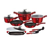 Ensemble de pots - KING HOFF - BH-6781 - Aluminium forgé - Revêtement en granit - Compatible induction