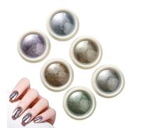 Ensemble de poudre chromée pour ongles - Pigment effet miroir, poussière pailletée scintillante, couleur de finition métallique, brillance longue durée, conception d'application facile | pour le