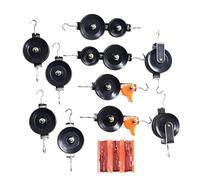 Ensemble de poulies - Ensemble de poulies physiques de 11 pièces, ensemble d'expériences de physique des poulies, ensemble de subventions pédagogiques, ensemble de poulies en métal, série double de