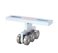 Ensemble de poulies pour palan électrique à 6 roues, système de rouleaux silencieux robuste avec roulements à gorge profonde pour porte coulissante, chariot à entretoise en acier g