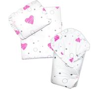 Ensemble de poupées 3D de luxe, Baby Nellys, emmaillotage, doudou et oreiller, I love Girl