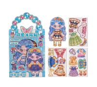 Ensemble de poupées à enfiler magnétiques - Tenues mignonnes à mélanger et à assortir - Poupée de déguisement avec aimants - Pour fête, maison, salle de classe, collectionneurs d'enfants, élèves et