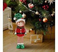 Ensemble de poupées elfe de Noël en peluche - Nains de vacances garçon et fille, ornement de poupée assise à suspendre, jouet en peluche douce pour enfants et décoration de Noël (poupées B)