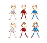 Ensemble de poupées en fer faites à la main, mini jambes suspendues pour cadeaux de Saint-Valentin, anniversaire, couples fiancés, garçon et fille, souvenir de famille, frères et sœurs, souvenirs de