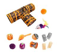 Ensemble de pour Chat à 3 canaux, Ensemble de pour Chat à 3 Tunnels | Halloween Boule de printemps, baguette à , souris, lapin, Halloween interactif pour chats d'i