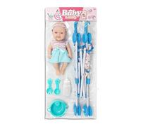 Ensemble de Poussette de pour, pour Tout-Petits avec Poussette, Chaise de Salle à Manger pour Tout-Petits, Accessoires de pour, réaliste de 10 Pouces avec Accessoires de pour, Jouet de ma