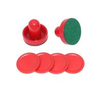 Ensemble de poussoirs de Jeu de Hockey sur Table, pagaie de Remplacement en Plastique avec 4 palets et poignée pour Tables de Hockey sur air, poussoirs à air et palets en Plastique Standard de Longue