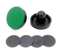 Ensemble de poussoirs et palets de rechange avec housses en flanelle pour accessoires de table conçus pour une prise en main confortable et une manipulation fiable pendant le jeu (noir)