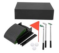 Ensemble de Pratique de Jeu de Mini Golf de Bureau, 3 pièces, Stylo à Bille, Putters avec Tapis de Mise de Golf pour améliorer Vos compétences de Mise n'importe où